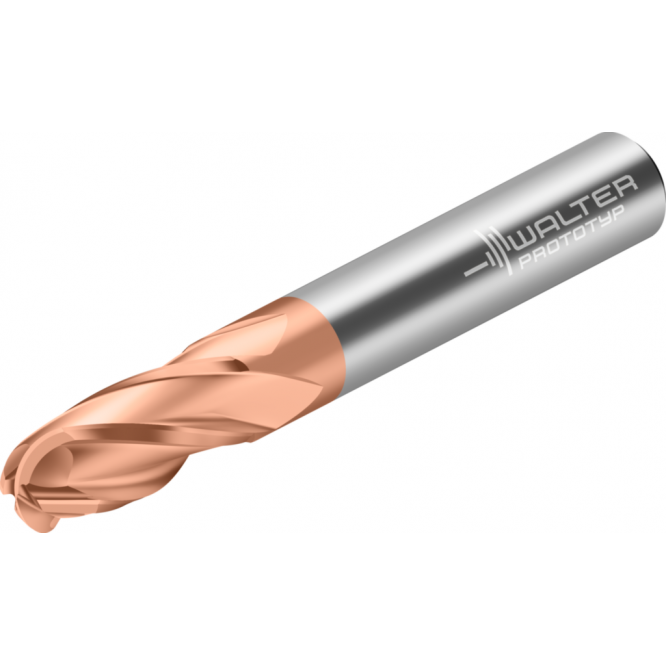 Freze de copiere din carbură metalică ME432 • Perform • coadă DIN 6535 HA  • WJ30ED • metric • flute helix angle 30° • Dc=10mm • R=5mm • Z=4