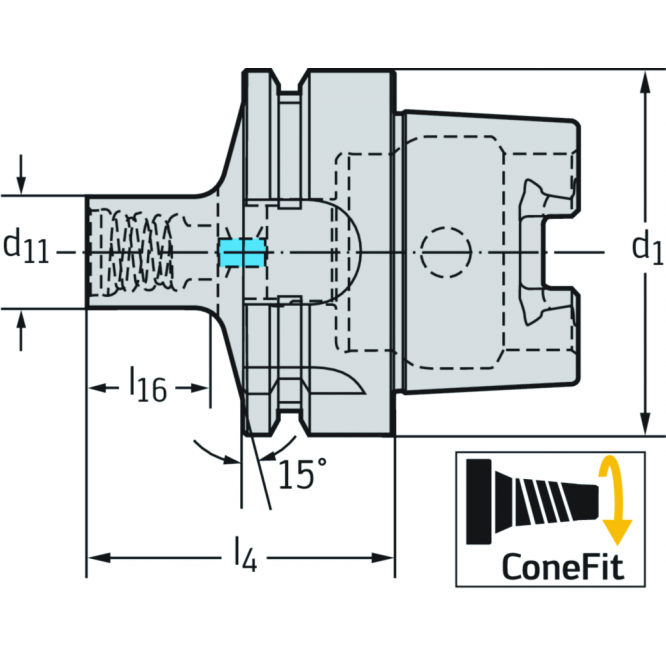 Adaptor DIN 69893-1 A AK631.H63A.E12.051