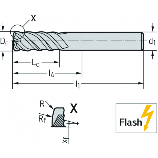 Freze de avans mare din carbură metalică MC025-16.0A4B200-WJ30TF