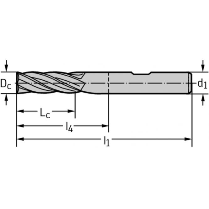 Freze cilindro-frontale din carbură metalică MC111-18.0W4B-WJ30TF