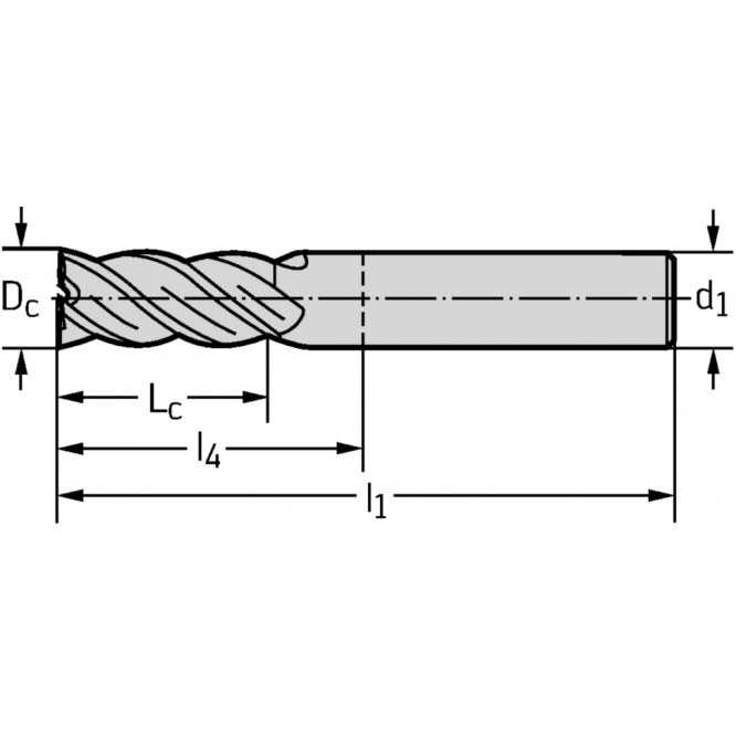 Freze cilindro-frontale din carbură metalică MC122-18.0A5B-WJ30TF