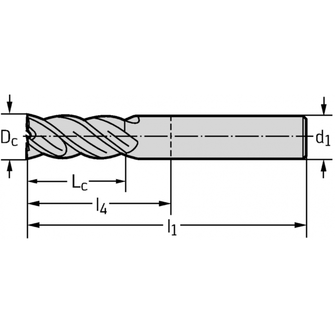 Freze cilindro-frontale/de canelare din carbură metalică MC326-18.0A4B-WK40TF