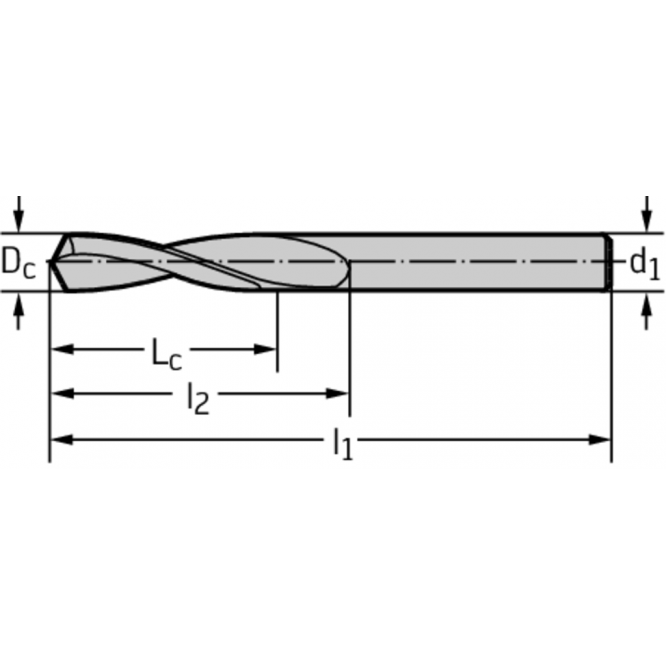 Burghiu elicoidal din HSS A1212-0.7