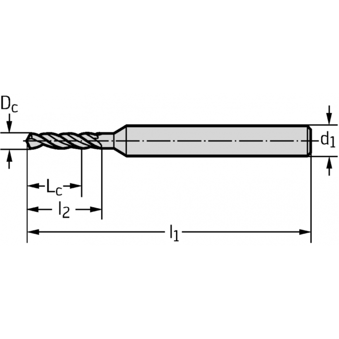 Micro-burghie elicoidale din carbură metalică DB130-05-00.200U0-WJ30UU