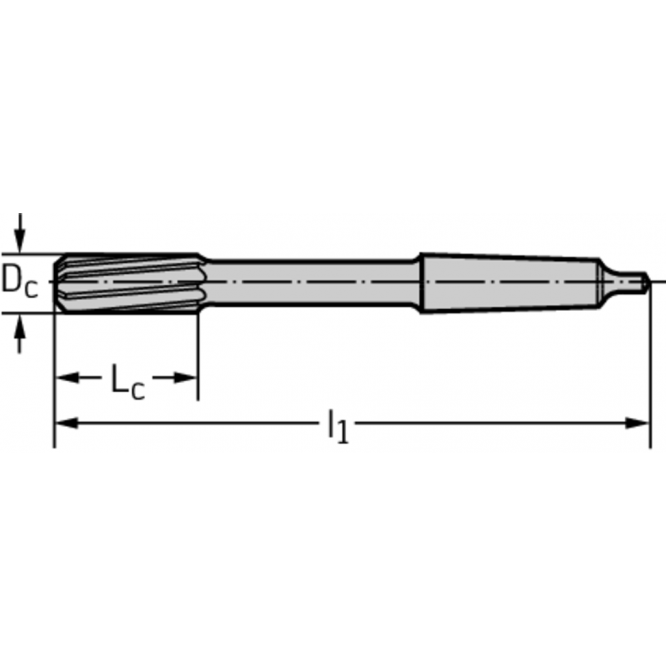 Alezoare din carbură, cu con Morse, pentru maşini F4171-5