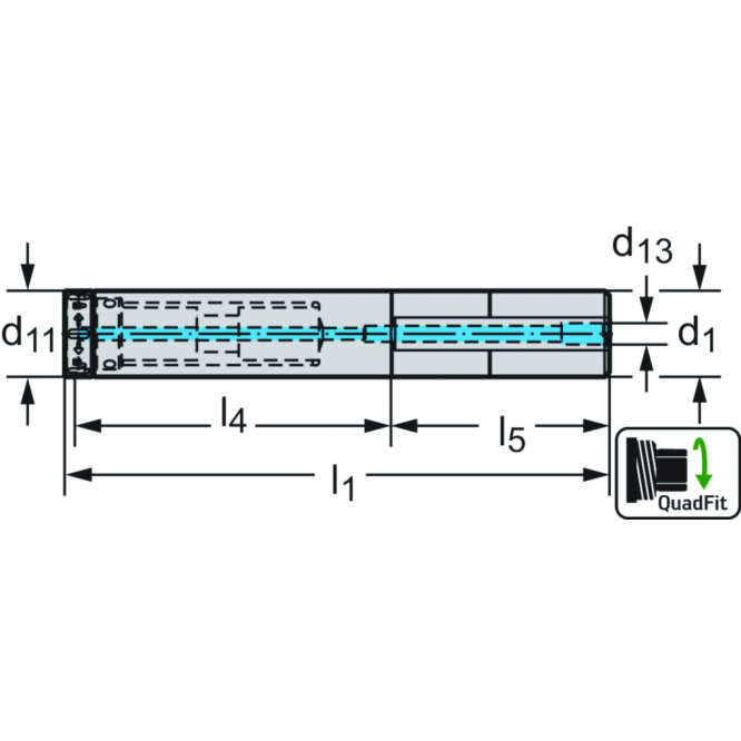 Adaptor coadă cilindrică – Vibraţii amortizate A3000-25-Q25-130