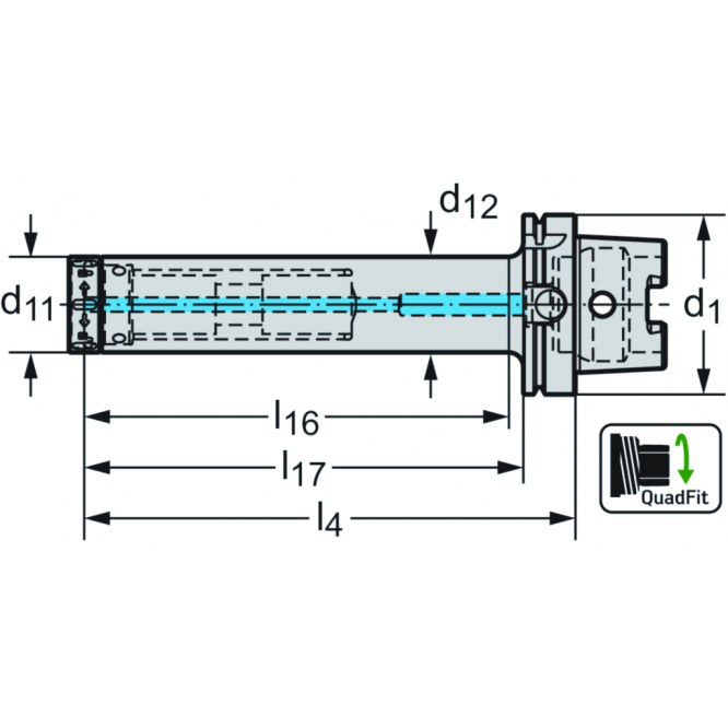 Adaptor tip de prindere HSK-T – Vibraţii amortizate A3000-HSK-T • Accure tec • metric • 25mm
