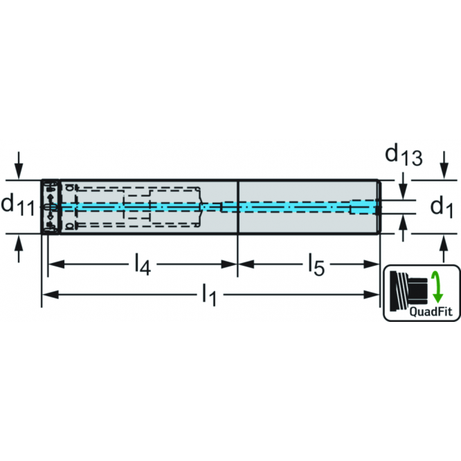 Adaptor coadă cilindrică – Vibraţii amortizate A3000 • Accure tec • metric • coadă cilindrică • 25mm