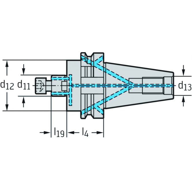 Dorn pentru freză frontală MAS-BT JIS B 6339 AK155.BT50.055.32