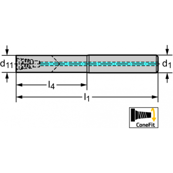 Adaptor DIN 6535 HA AK610.UZ13.E10.051C