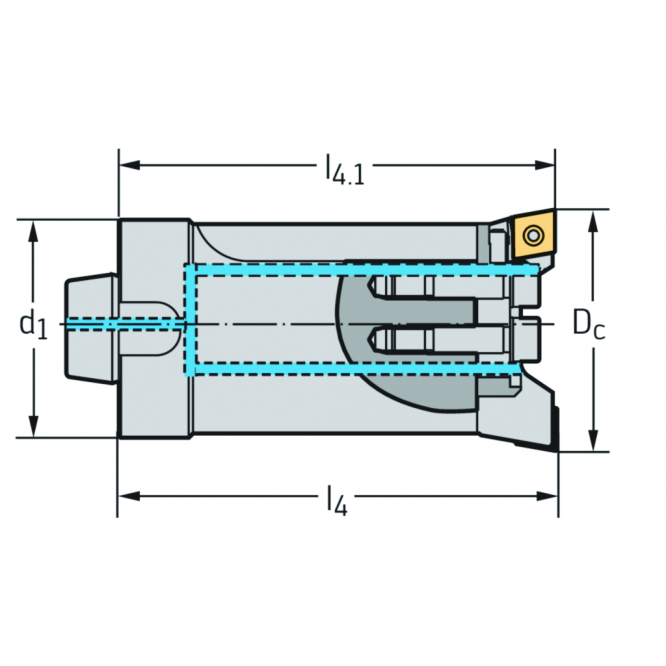 Lărgitor/alezor cu două muchii aşchietoare B3220.N6.070-090.Z2.CC12