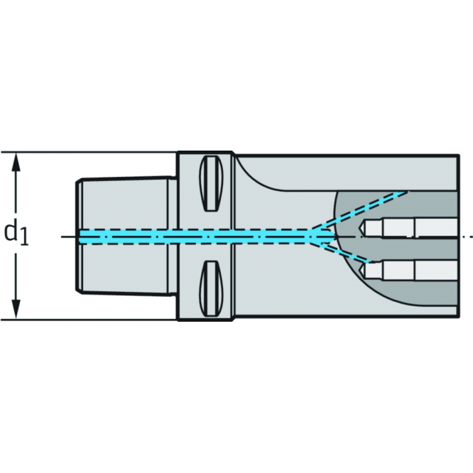 Lărgitor/Alezor cu două muchii aşchietoare – corp de bază B3221G.C3.026-035.Z2