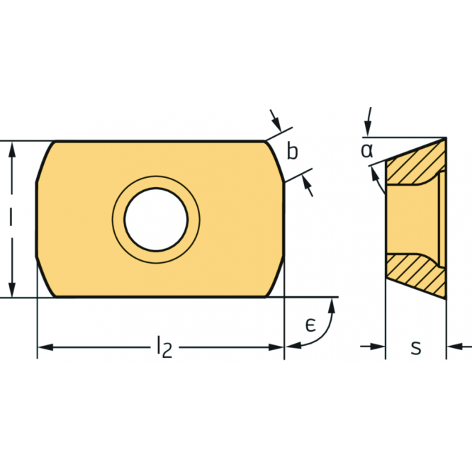 Dreptunghiulare LCMX ...-D57 • clearance angle major=7° • WSP45G • Tigertec Gold