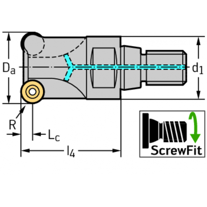 Freze de copiere cu plăcuţe rotunde F2234.T22.025.Z03.04