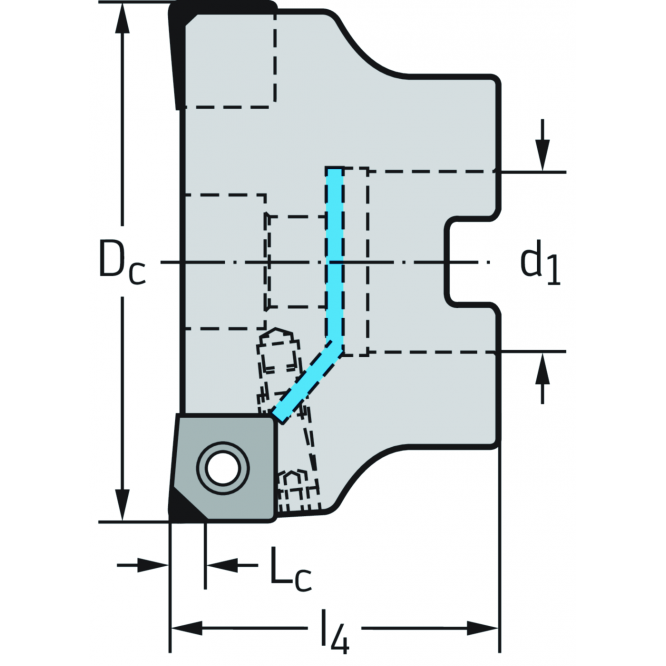 Freze frontale pentru metale uşoare F2250.B22.063.Z05.03