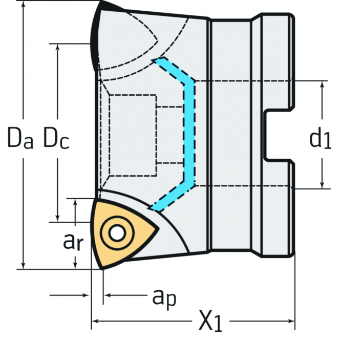 Freze High-Feed F4030.B22.063.Z06.01