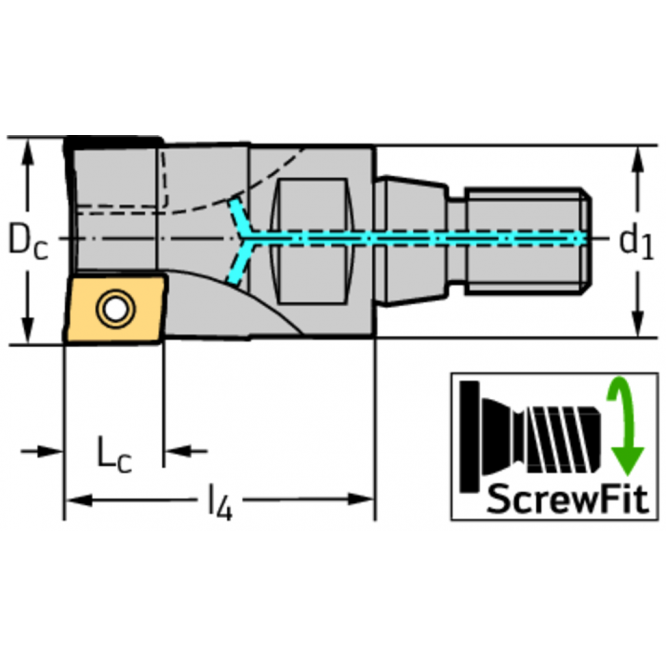 Freze cilindro-frontale F4042.T28.032.Z04.08