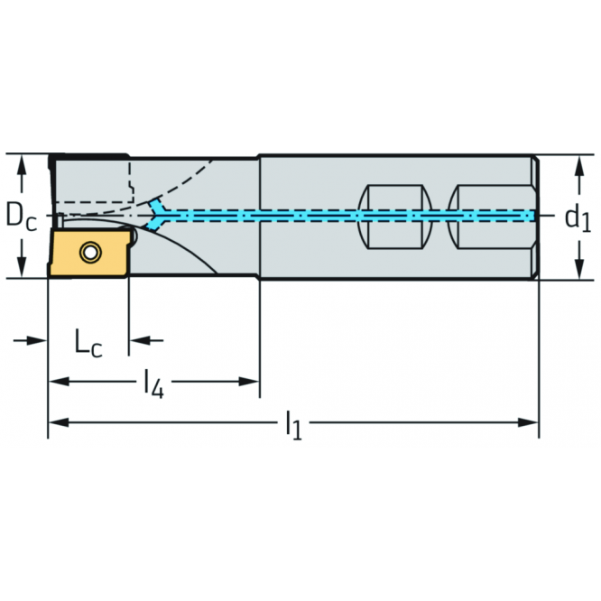 Freze cilindro-frontale F4042.W20.020.Z02.08