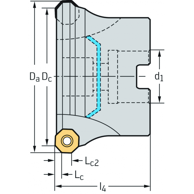 Freze frontale octogonale F4080.UB19.064DC.Z06.03