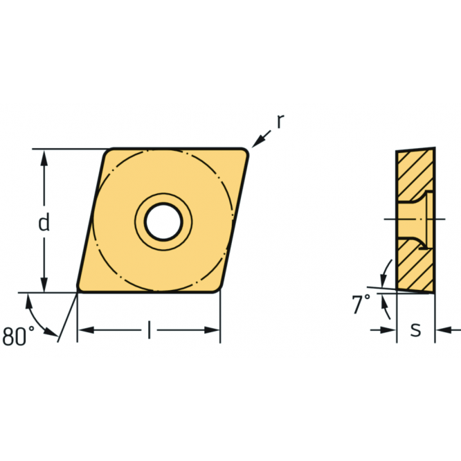 Rombice pozitive de 80° CCGT060202-FM2 WSM20S