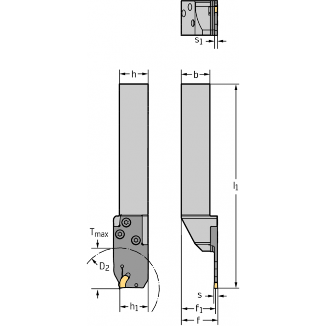 Sculă cu coadă – canelare radială G2612-2020R-4T20SX