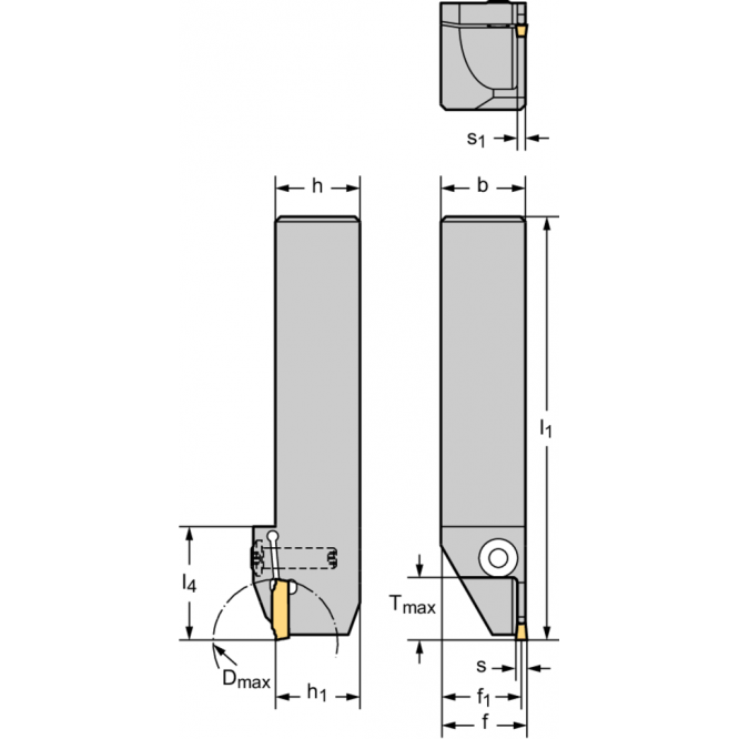 Sculă cu coadă – canelare radială G4011-2525R-2T17DX18